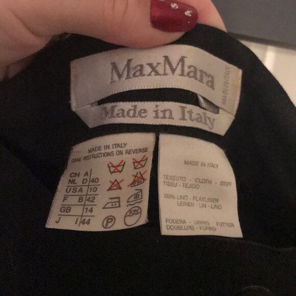MaxMara black linen skirt size 10 - Picture 7 of 7